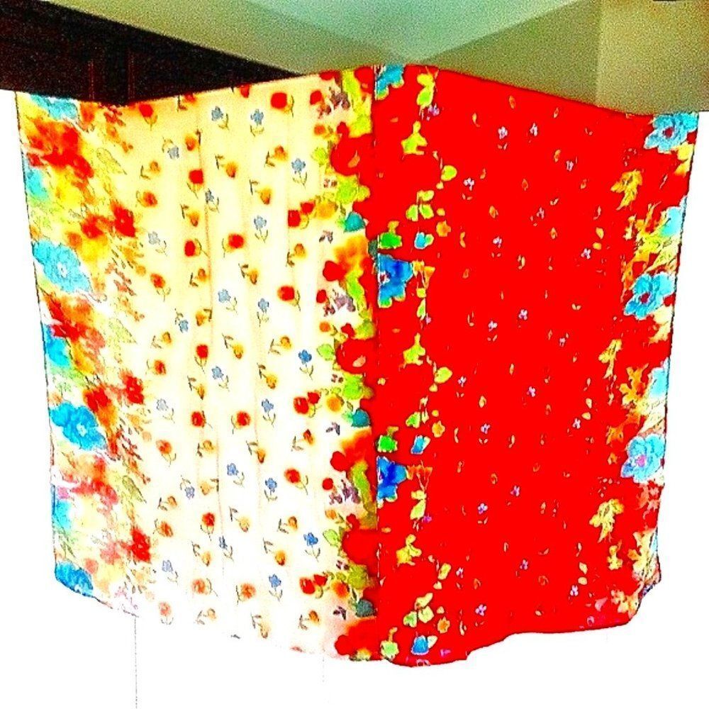 Womens Two NWOT No Label Light/Dark Same Pattern Seasonal Scarfs